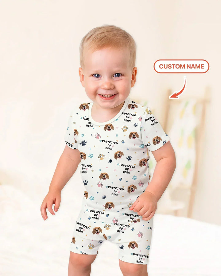 Zweiteiliges Pyjama-Set mit kurzen Ärmeln und Shorts im Sommer-Design