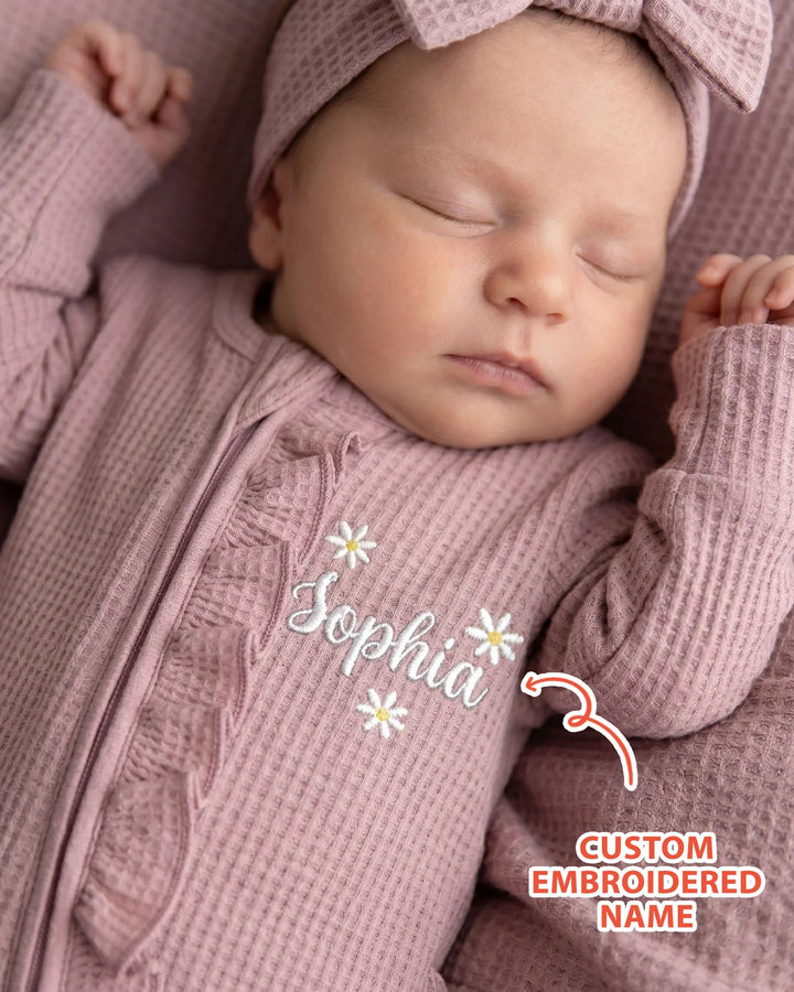 Gerippte Babykleidung mit individuellem Foto - Weich &amp; Skizzenhaft