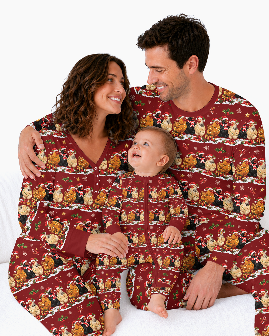 Farm Chicken Christmas Bamboo Women Pajama Set