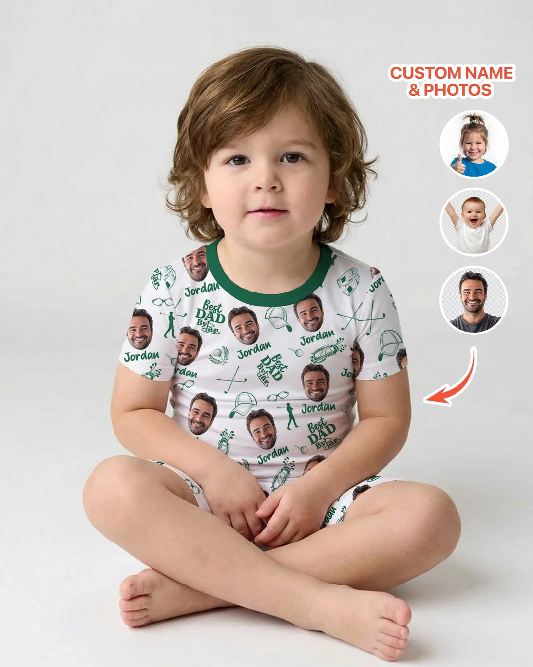 Zweiteiliges Pyjama-Set mit kurzen Ärmeln und Shorts im Sommer-Design