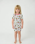 Template Zweiteiliges Pyjama-Set mit kurzen Ärmeln und Shorts