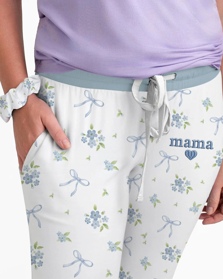 Mama und Ich Passender Bestickter Baby-Bambus-Damen-Pyjama-Set