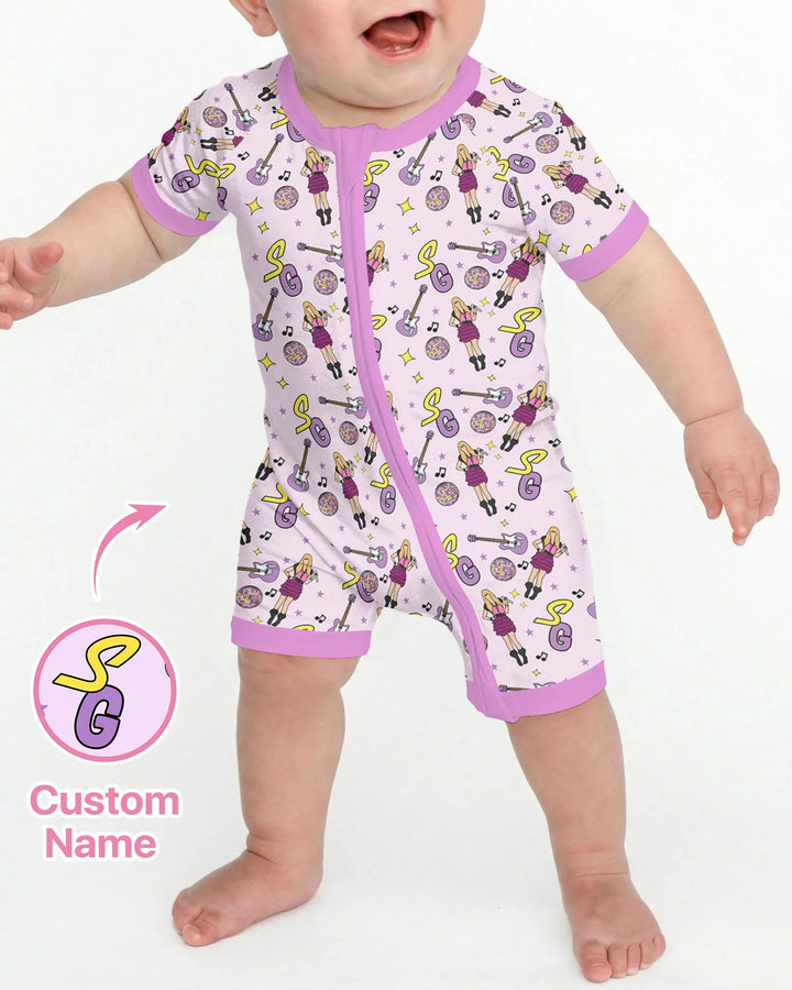 Custom Name Mini Rockstar Shorty Zippy
