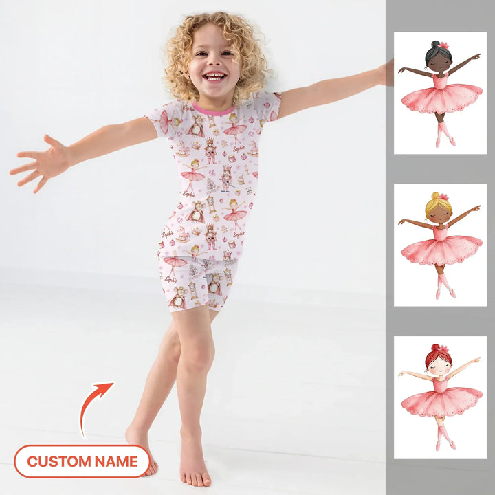 Zweiteiliges Pyjama-Set mit kurzen Ärmeln und Shorts im Sommer-Design