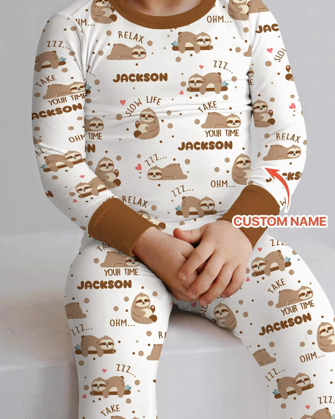 Zweiteiliges Langarm-Pyjama-Set mit Sommerfrüchten