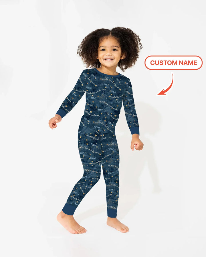 Called By Name — Personalized  Bamboo Two Piece Long Sleeve Pajama Set