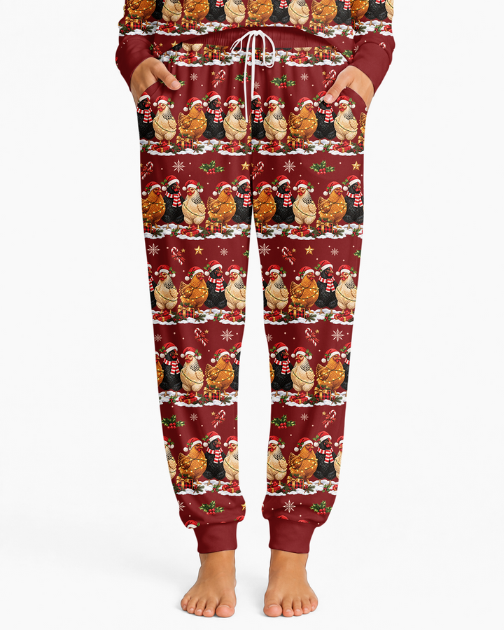 Farm Chicken Christmas Bamboo Women Pajama Set