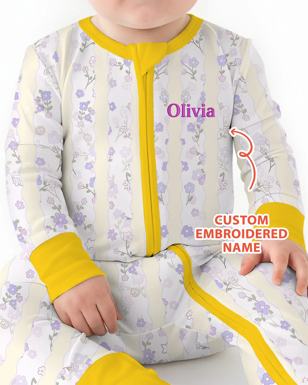 Gerippte Babykleidung mit individuellem Foto - Weich &amp; Skizzenhaft