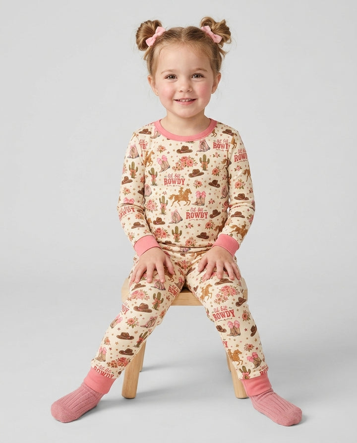 Zweiteiliges Langarm-Pyjama-Set mit Sommerfrüchten