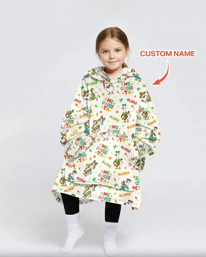 Custom name Me Goose-ta Bamboo Blanket Hoodie