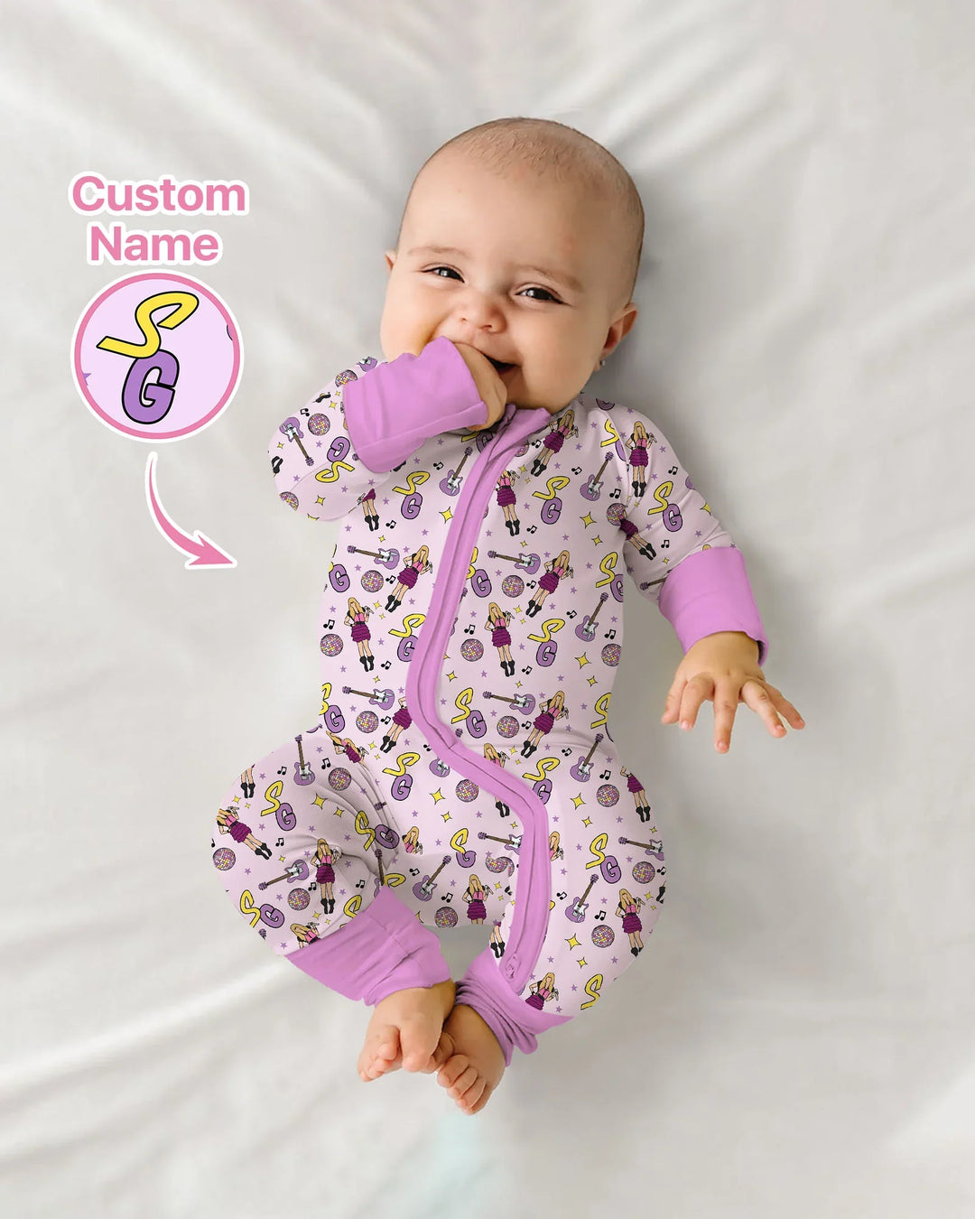 Gerippte Babykleidung mit individuellem Foto - Weich &amp; Skizzenhaft