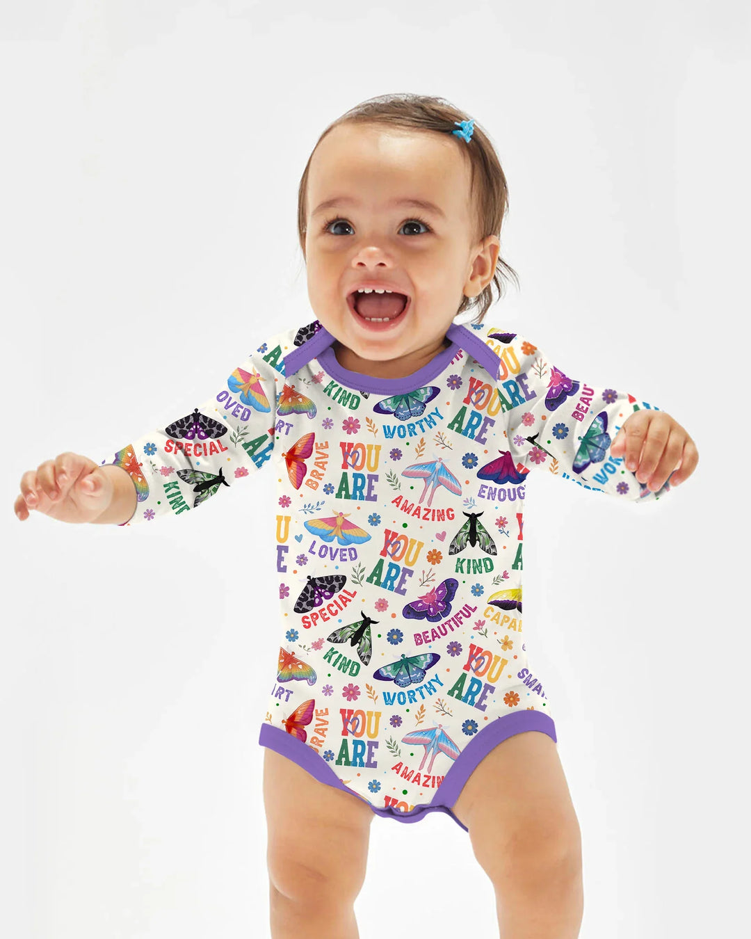 Gerippte Babykleidung mit individuellem Foto - Weich &amp; Skizzenhaft