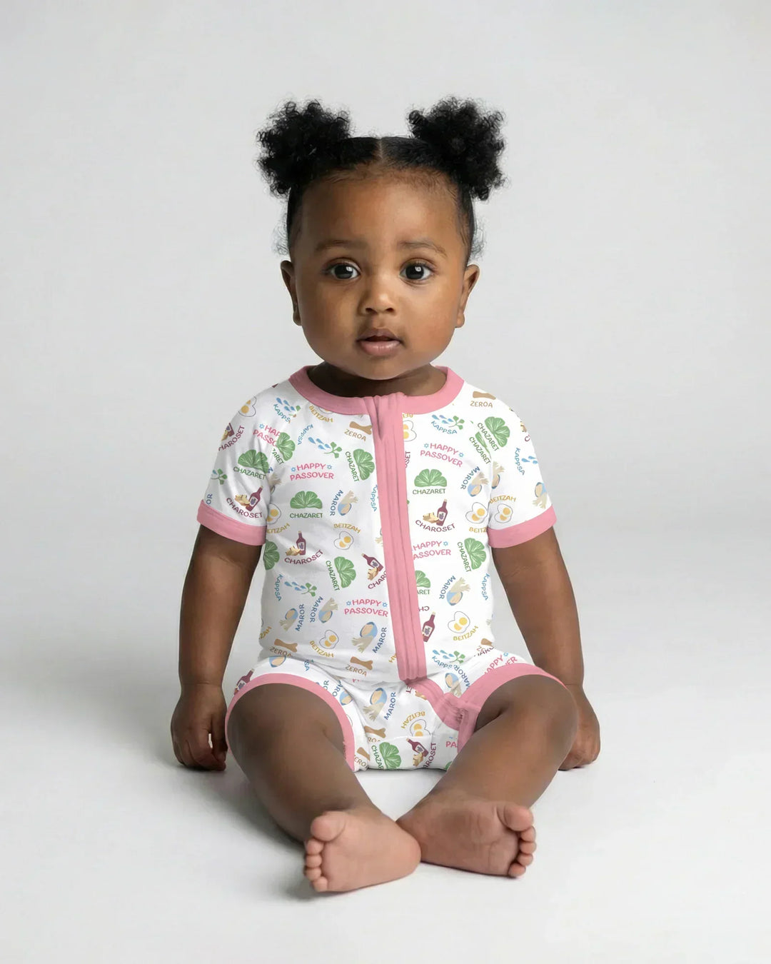 Happy Passover Matching Family Bamboo Shorty Zippy