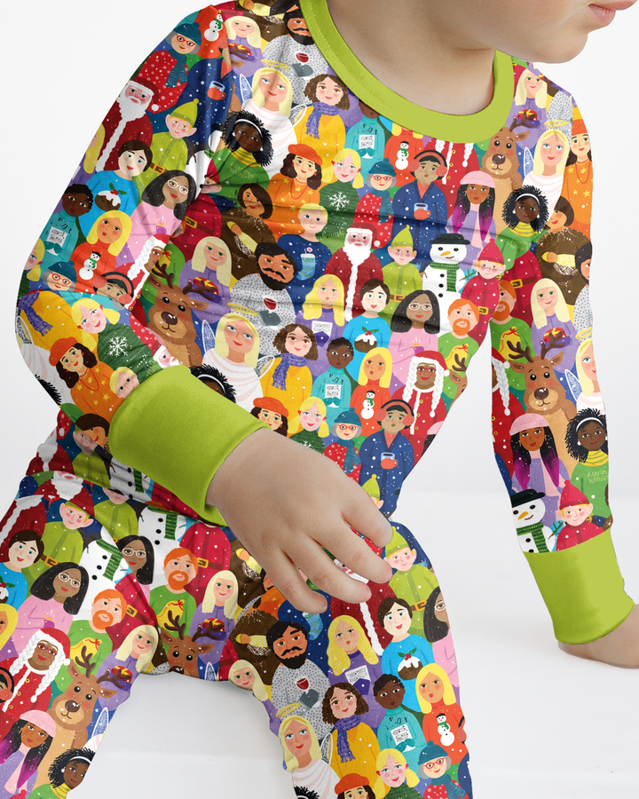Together for Christmas Bamboo Two Piece Long Sleeve Pajama Set