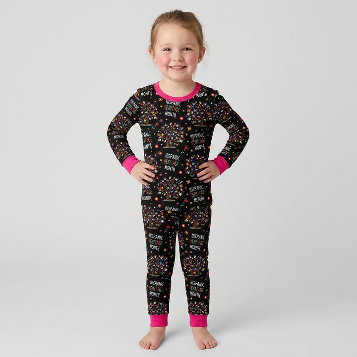 Little Heritage Roots Bamboo Two Piece Long Sleeve Pajama Set