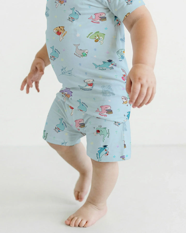 Schlafanzug-Set zweiteilig, kurze Ärmel, kurze Hose, Bambus