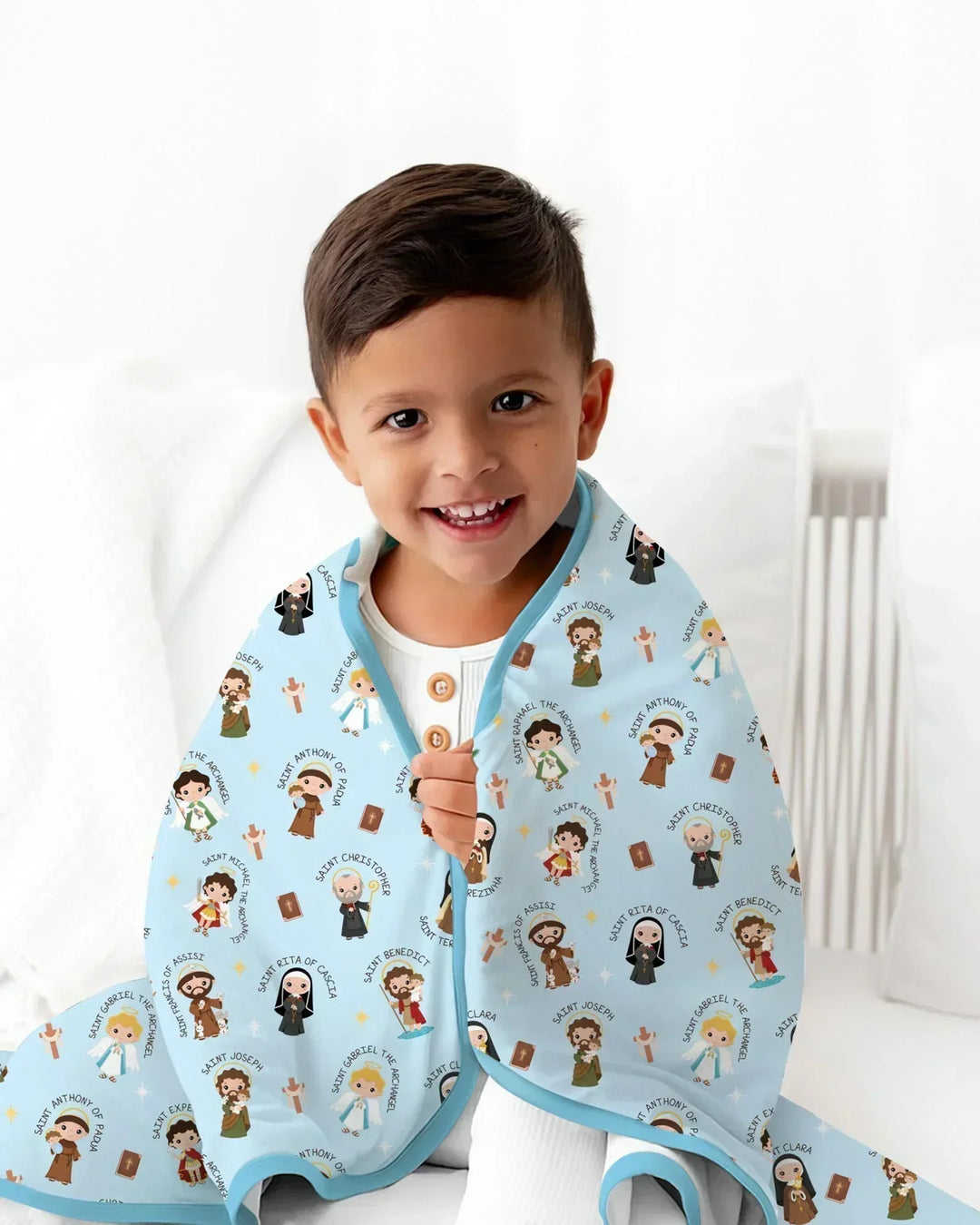 Saints in the Clouds Bamboo Blanket