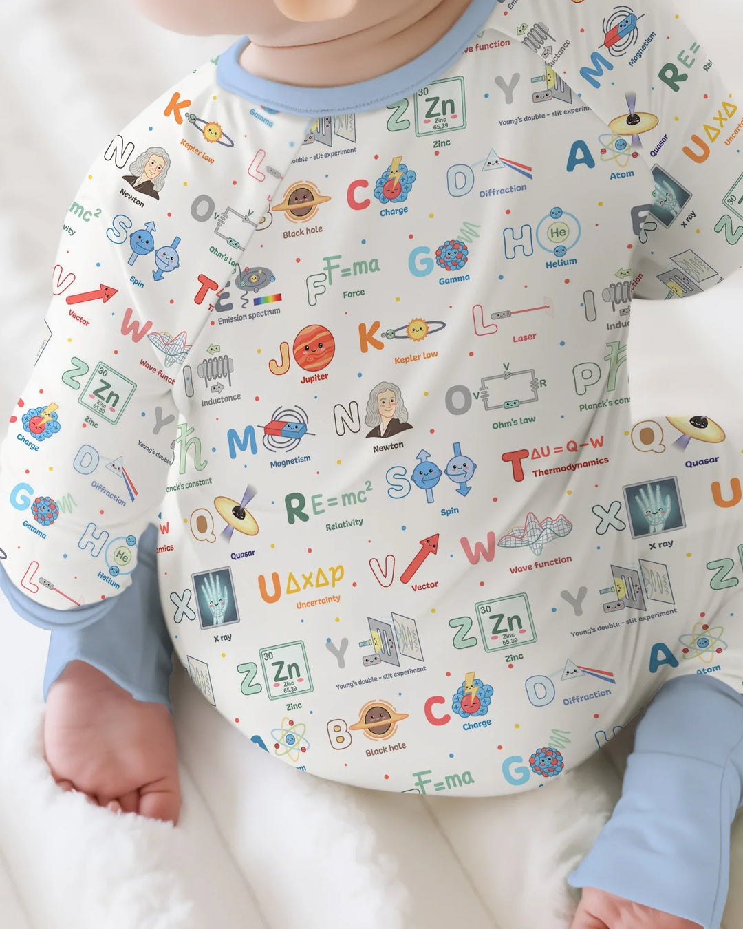 Gerippte Babykleidung mit individuellem Foto - Weich &amp; Skizzenhaft