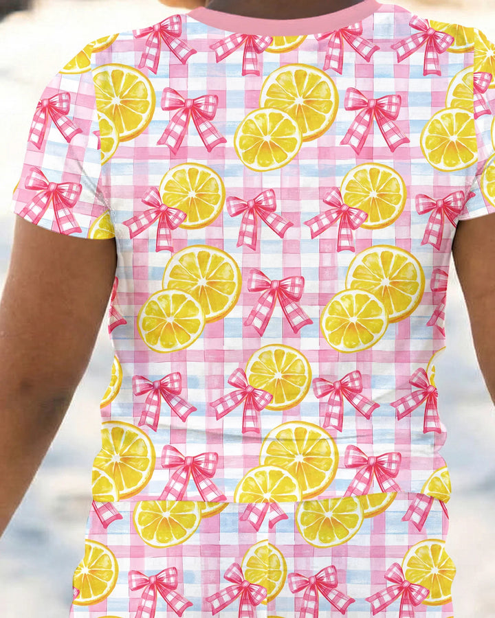 Zweiteiliges, kurzärmliges Pyjama-Set mit Marienkäfern