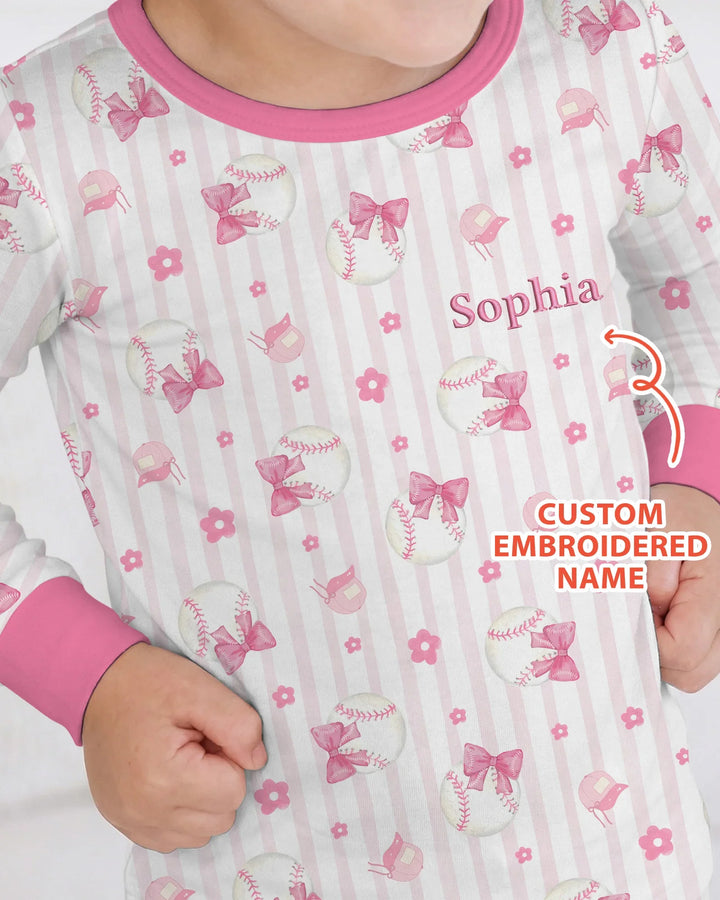 Zweiteiliges Langarm-Pyjama-Set mit Sommerfrüchten
