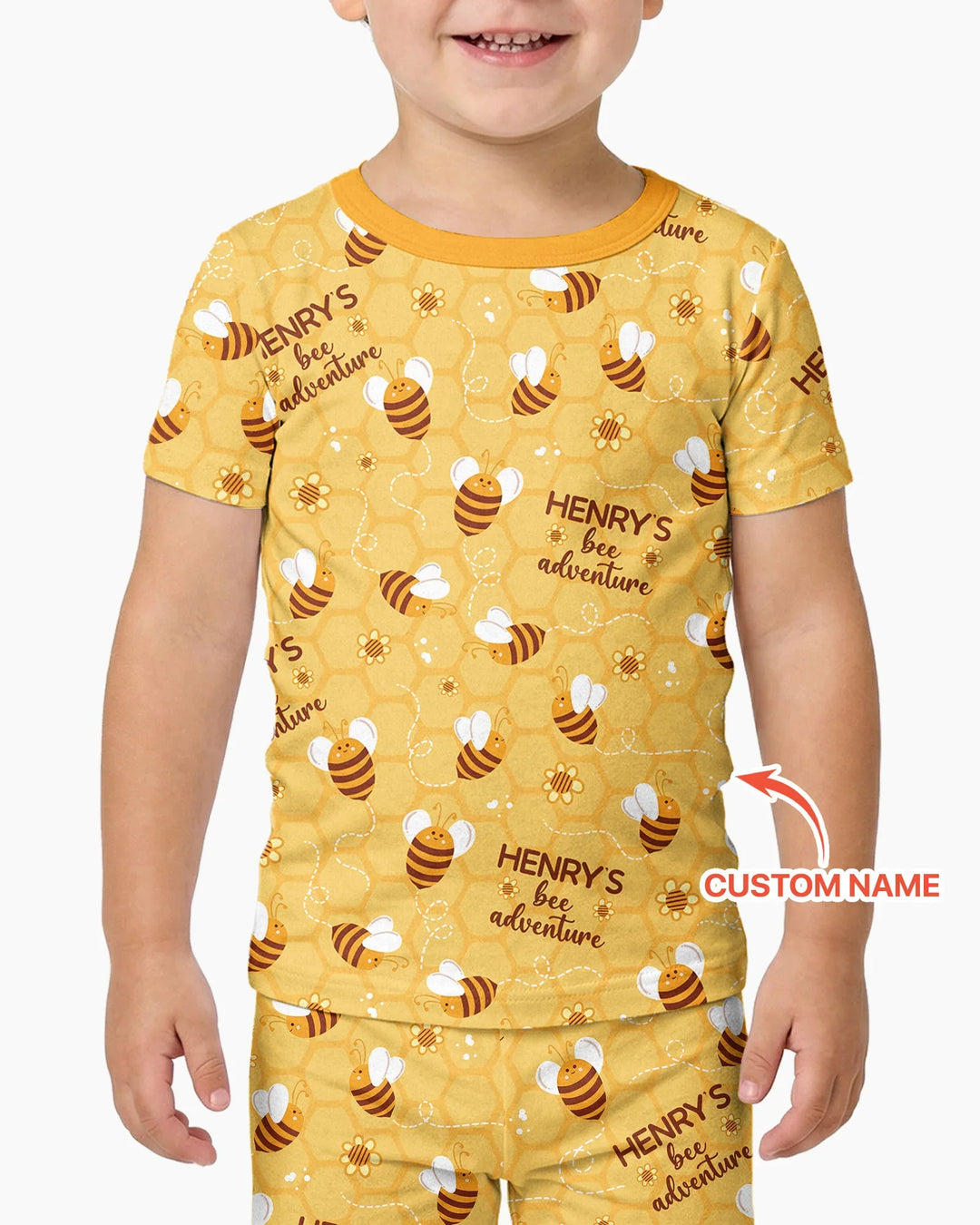 Zweiteiliges, kurzärmliges Pyjama-Set mit Marienkäfern