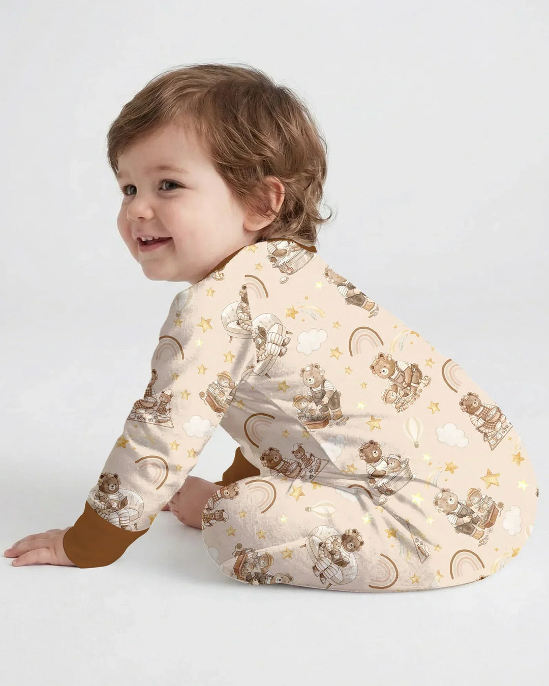 Gerippte Babykleidung mit individuellem Foto - Weich &amp; Skizzenhaft