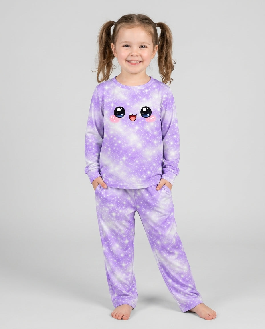 Kawaii Dumplings Emoji Bamboo Two Piece Long Sleeve Pajama Set