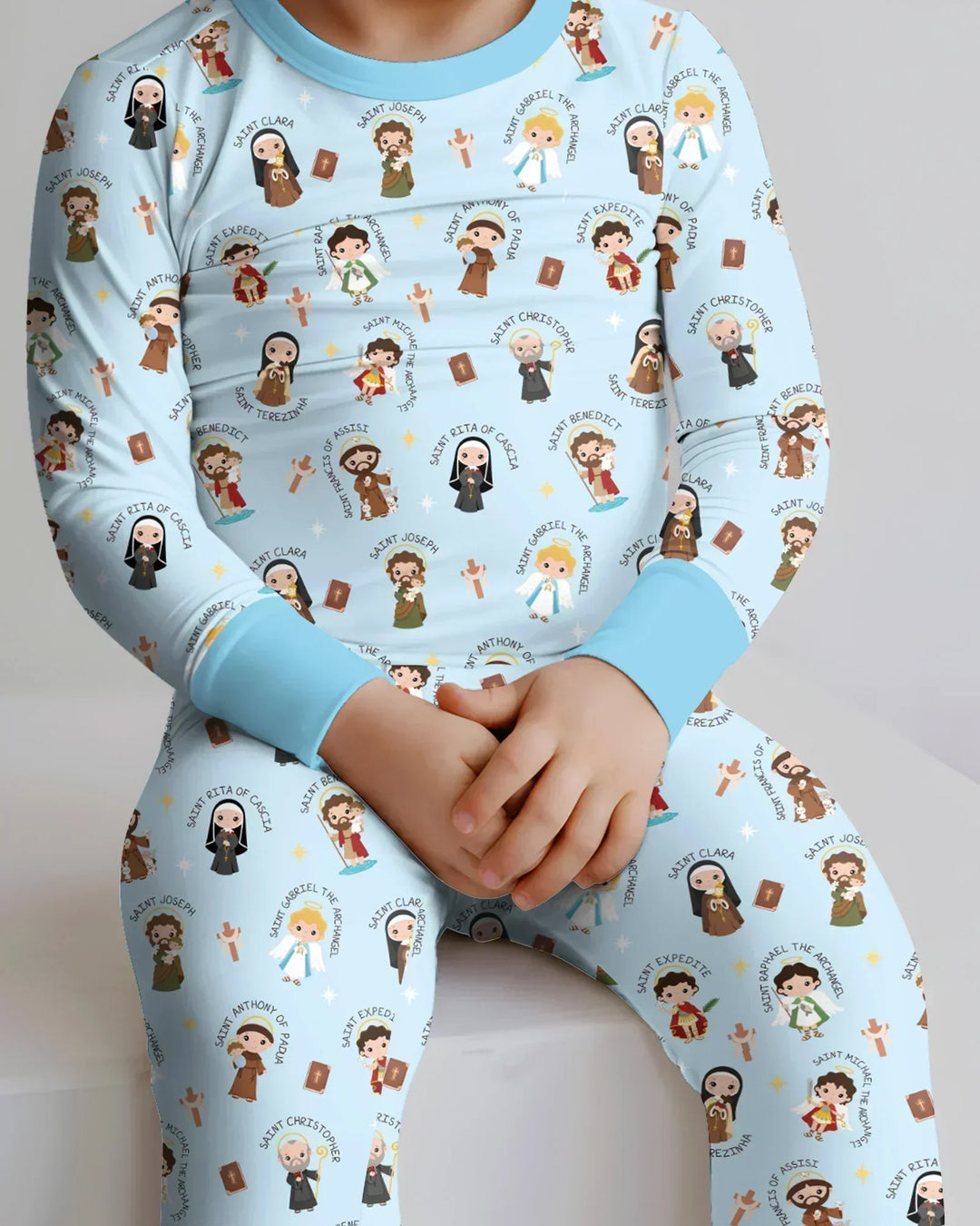 Saints in the Clouds Bamboo Two Piece Long Sleeve Pajama Set