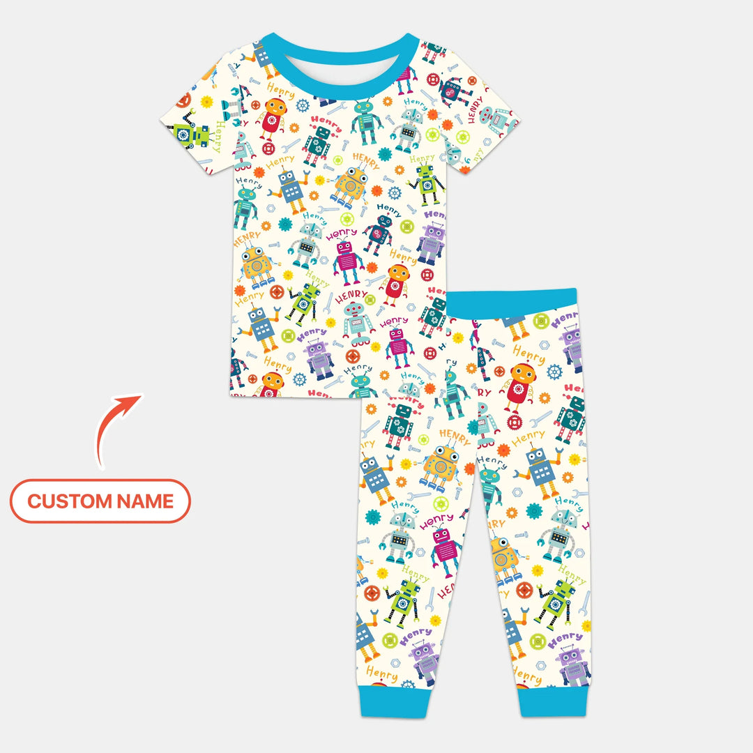 Zweiteiliges, kurzärmliges Pyjama-Set mit Marienkäfern