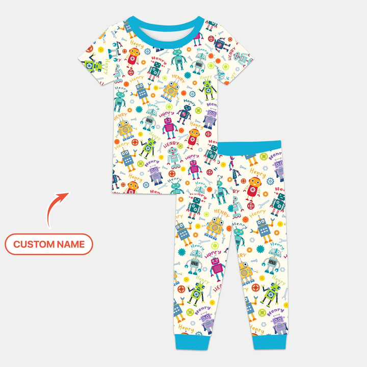 Zweiteiliges, kurzärmliges Pyjama-Set mit Marienkäfern