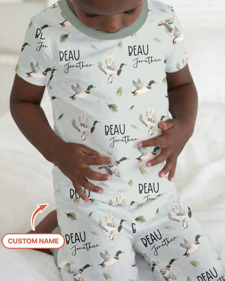 Zweiteiliges, kurzärmliges Pyjama-Set mit Marienkäfern