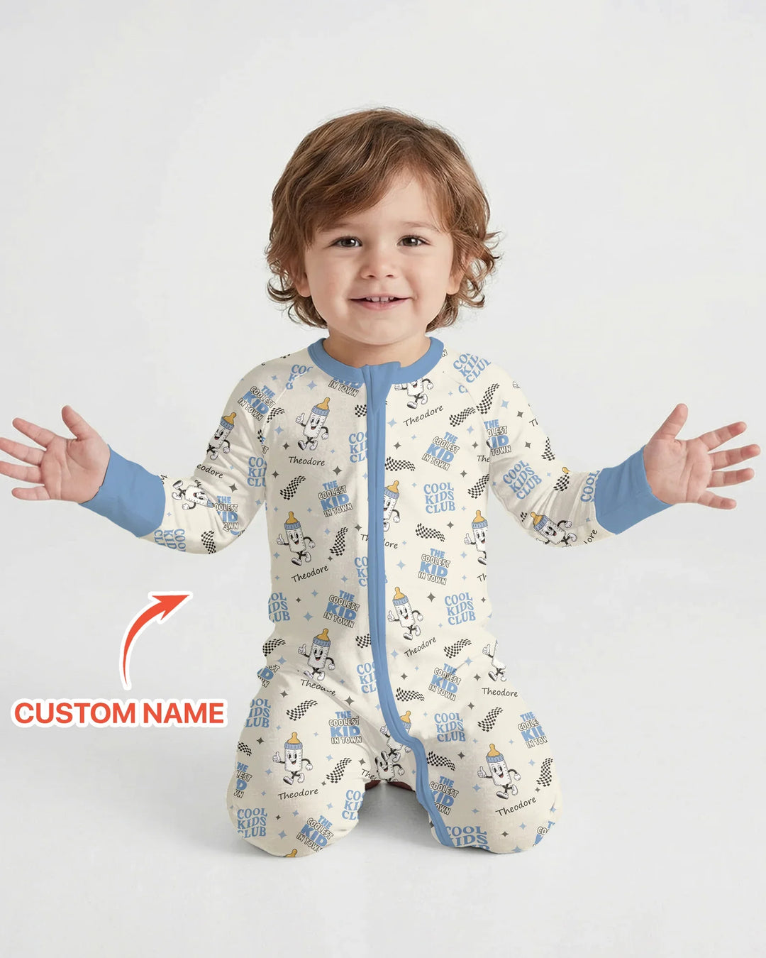 Custom Name Cool Club Daddy & Me Matching Bamboo Convertible Zippy