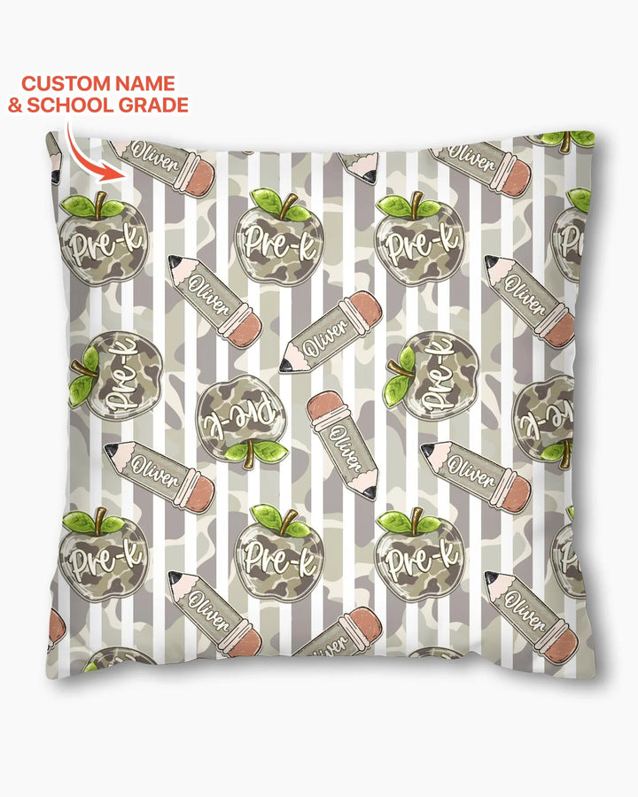 Custom Name Camo Apple Days Bamboo Pillow Case