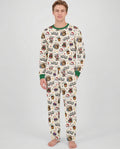 Whimsical Feliz Navidad Christmas Bamboo Men's Pajama Set