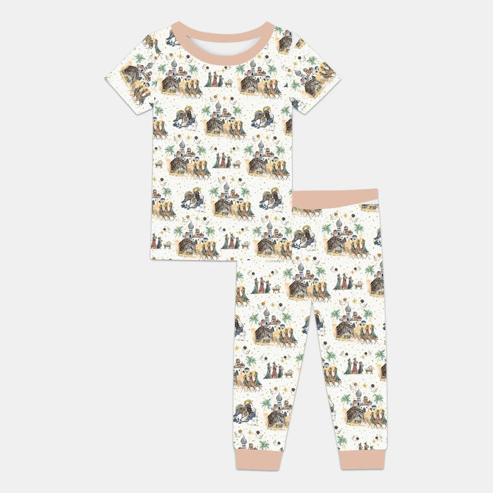Zweiteiliges, kurzärmliges Pyjama-Set mit Marienkäfern