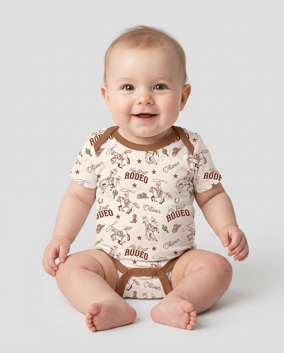 Gerippte Babykleidung mit individuellem Foto - Weich &amp; Skizzenhaft