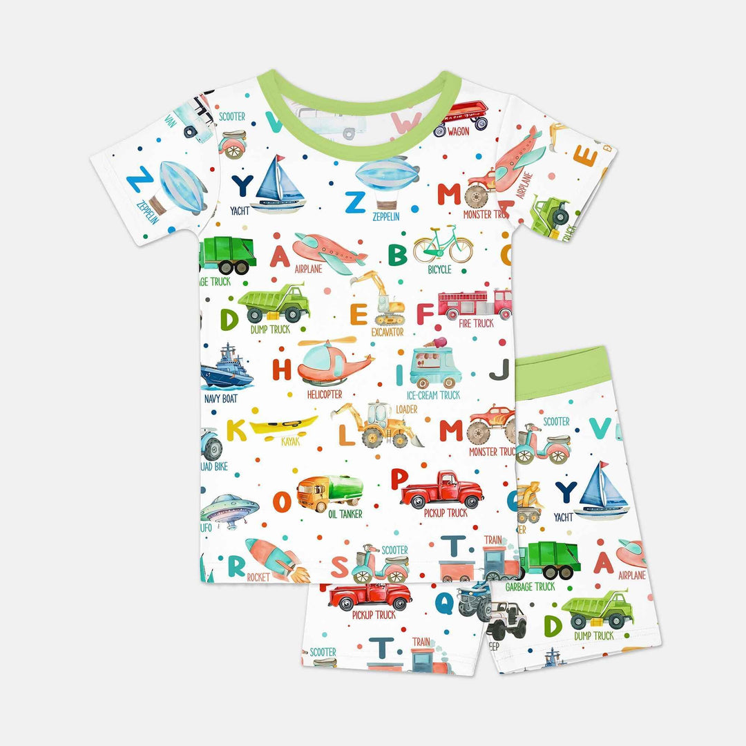 Template Zweiteiliges Pyjama-Set mit kurzen Ärmeln und Shorts