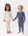Zweiteiliges Langarm-Pyjama-Set mit Sommerfrüchten