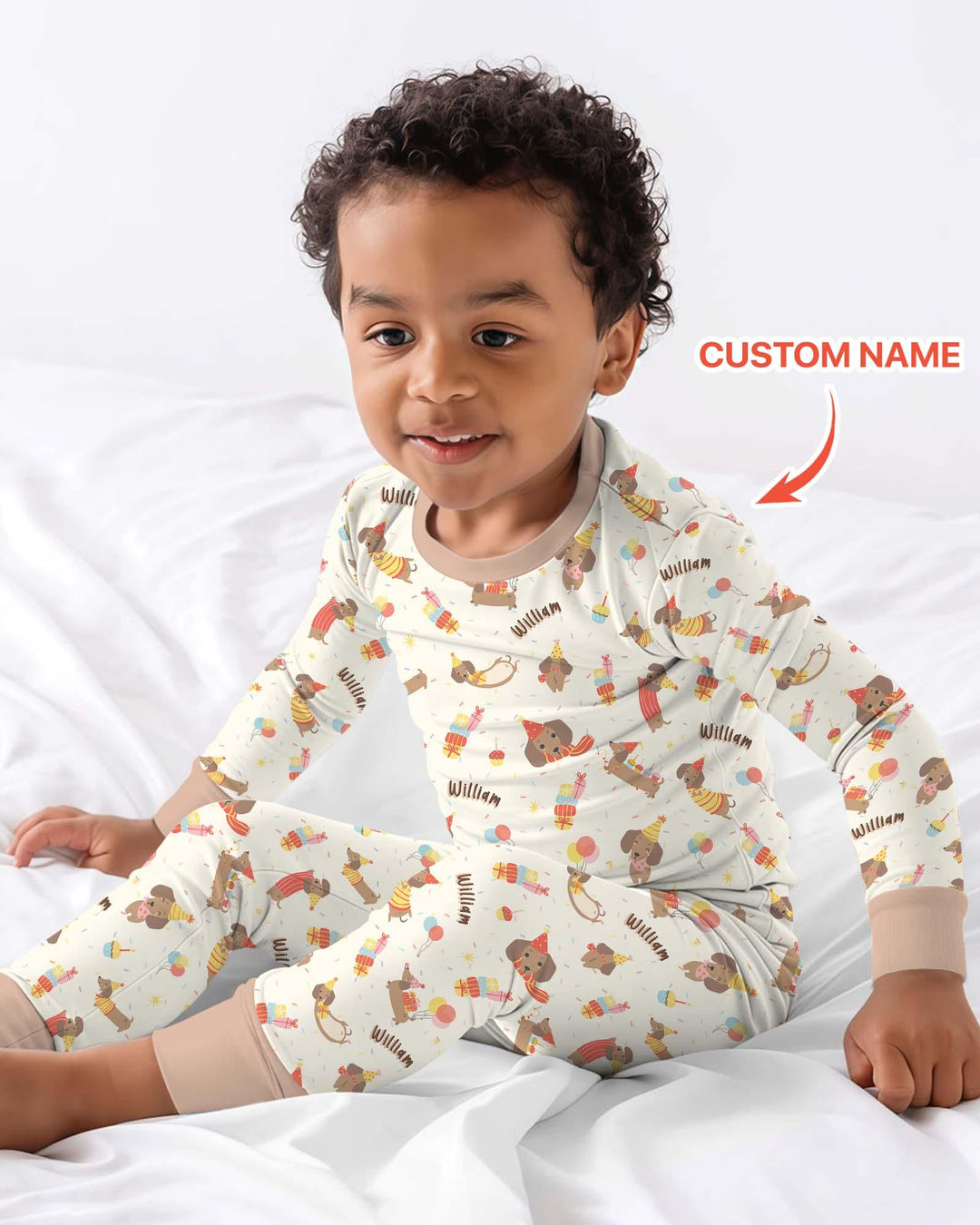 Zweiteiliges Langarm-Pyjama-Set mit Sommerfrüchten