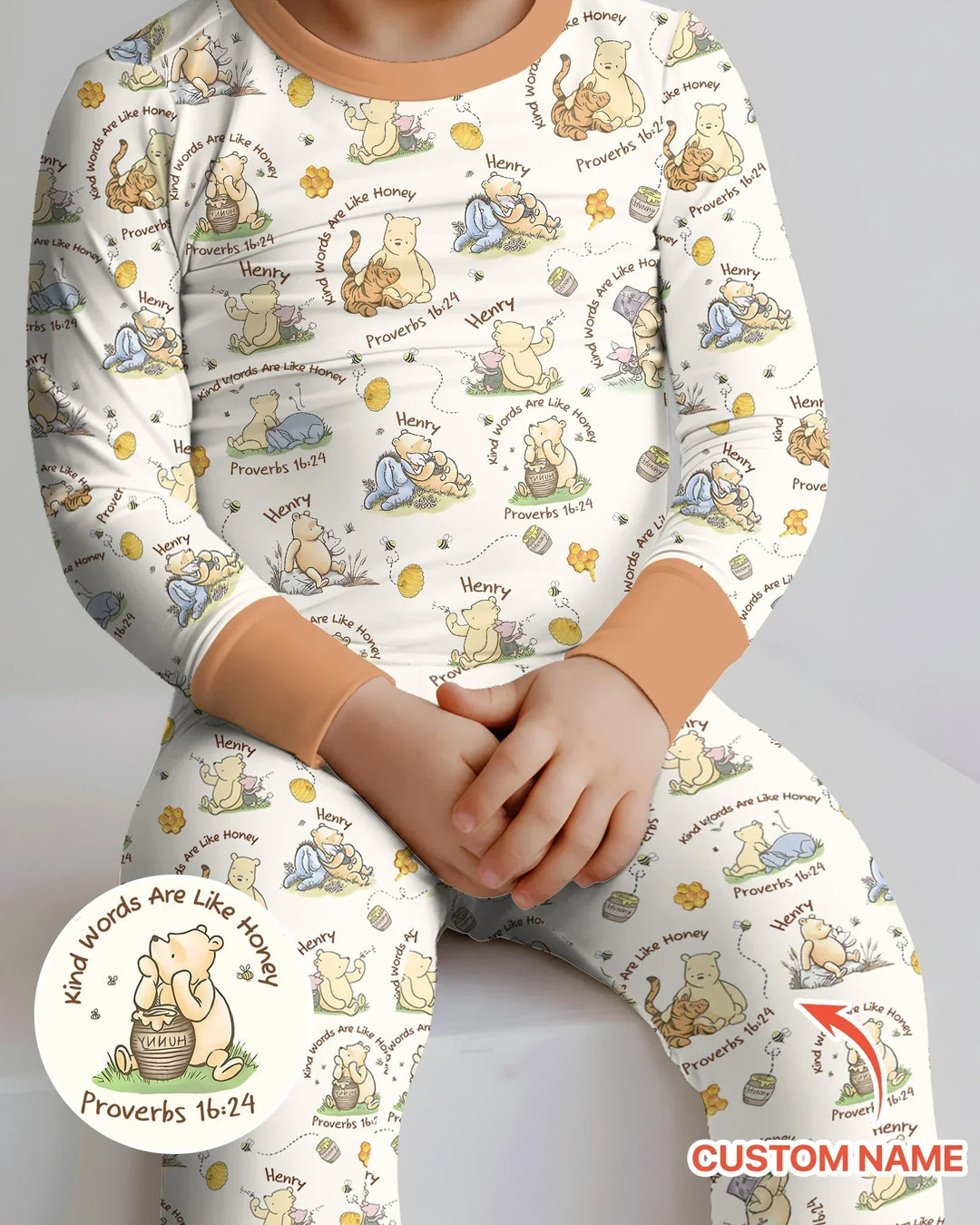 Zweiteiliges Langarm-Pyjama-Set mit Sommerfrüchten