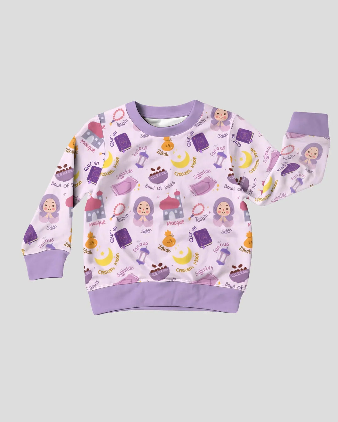 Fröhliches Ramadan Bambus-Rundhals-Sweatshirt