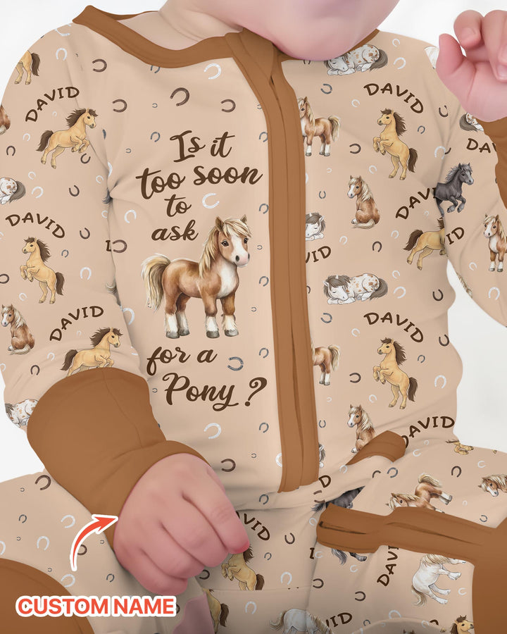 Custom Name Is It Too Soon to Ask for a Pony Bamboo Convertible Zippy