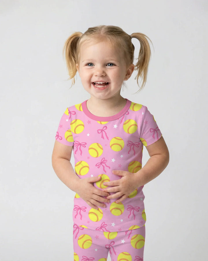 Zweiteiliges, kurzärmliges Pyjama-Set mit Marienkäfern