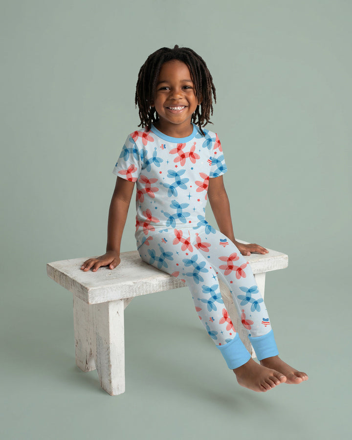 Zweiteiliges, kurzärmliges Pyjama-Set mit Marienkäfern