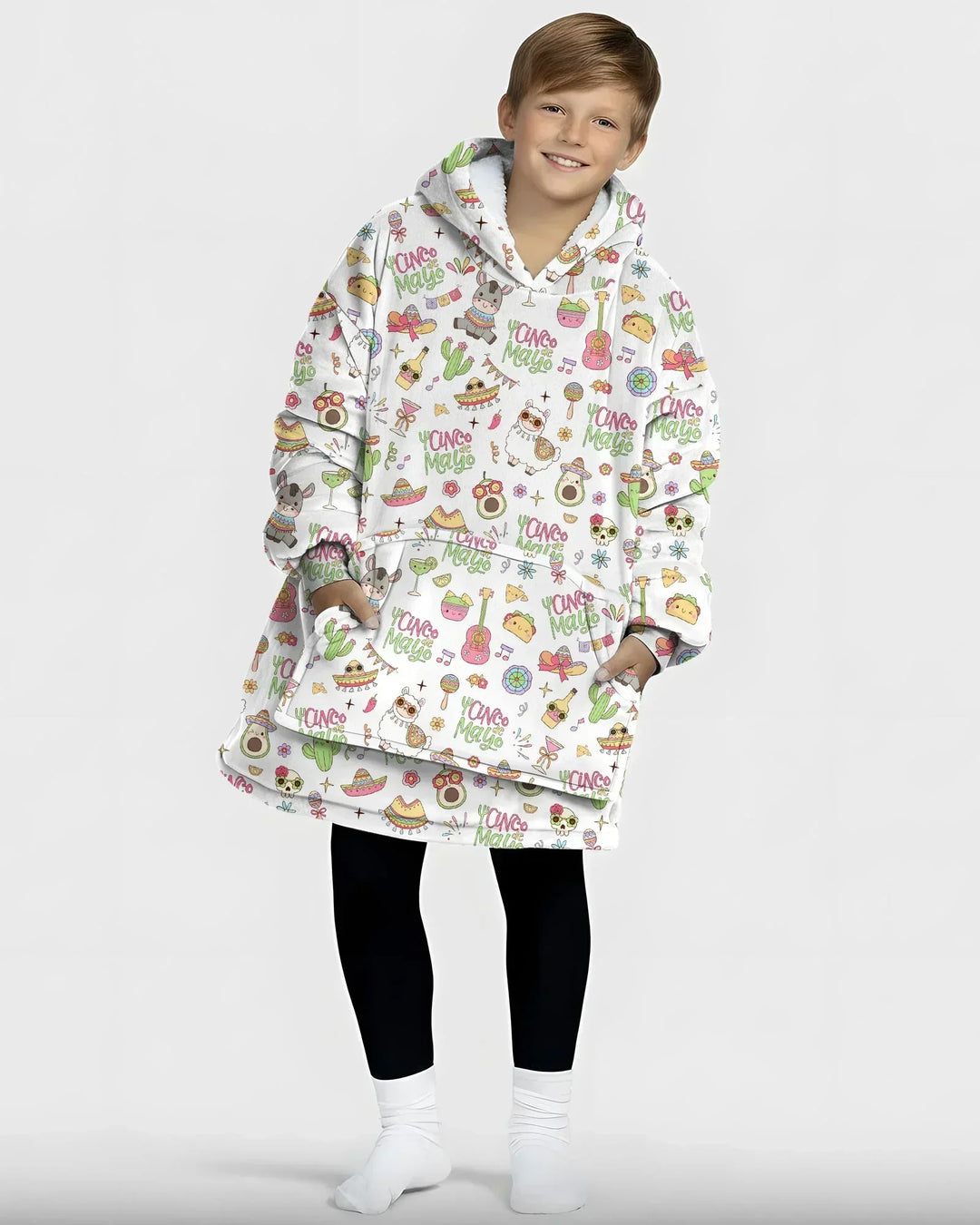 Cinco de Mayo Fiesta Wearable Bamboo Blanket Hoodie