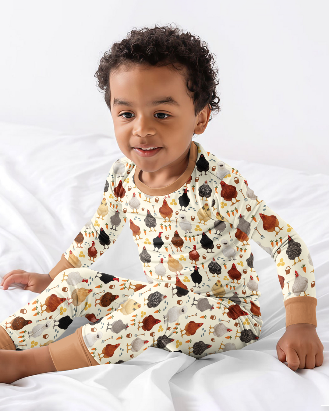 Little Chicken Farmer Bamboo Two Piece Long Sleeve Pajama Set