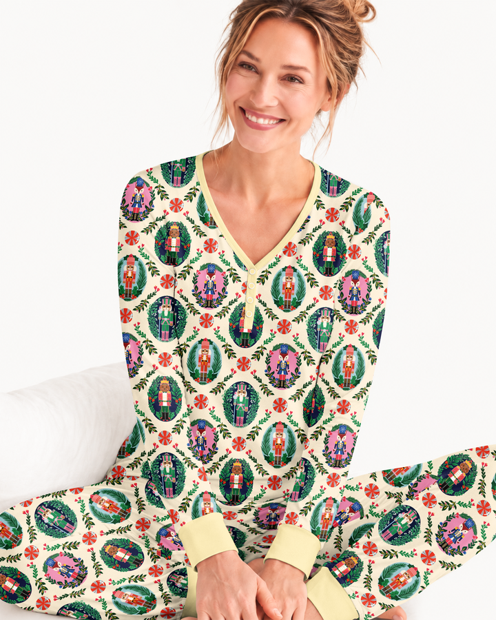 Whimsical Nutcracker Bamboo Women Pajama Set