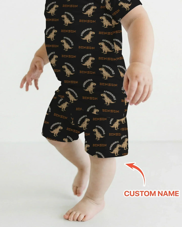 Zweiteiliges Pyjama-Set mit kurzen Ärmeln und Shorts im Sommer-Design