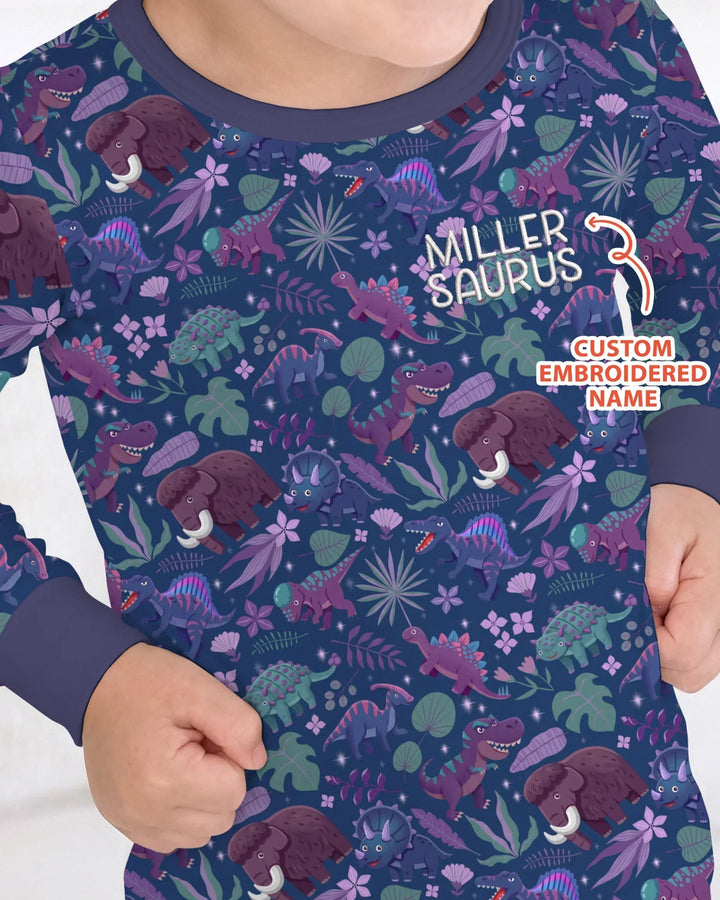 Zweiteiliges Langarm-Pyjama-Set mit Sommerfrüchten