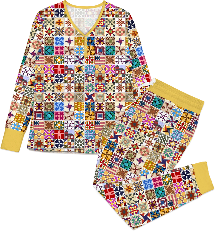 Heritage Quilt Bambus Damen Pyjama Set
